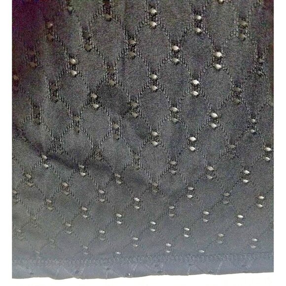 W5 Women's L Black Eyelet Off The Shoulder Short Ruffle Sleeve Top flirty breezy - Picture 2 of 6